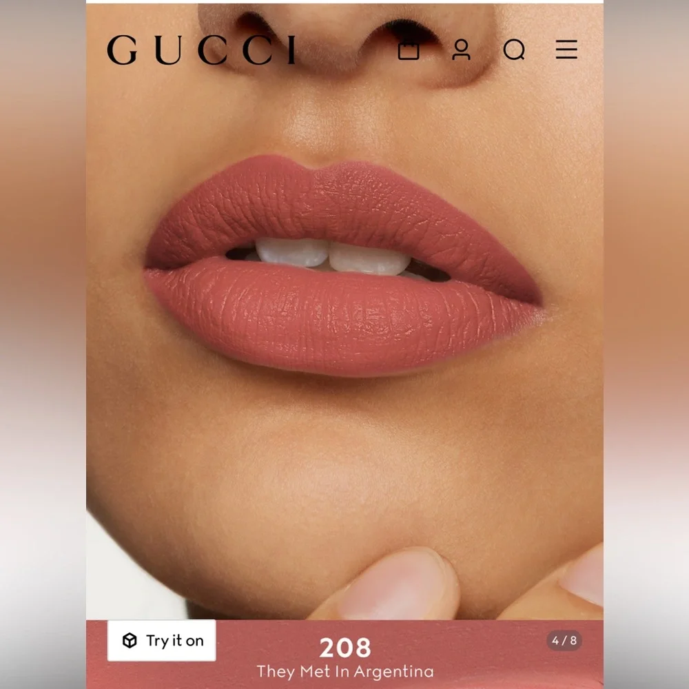 GUCCI Matte Lipstick 208 They Met in Argentina Rouge à Lèvres Mat Lipstick